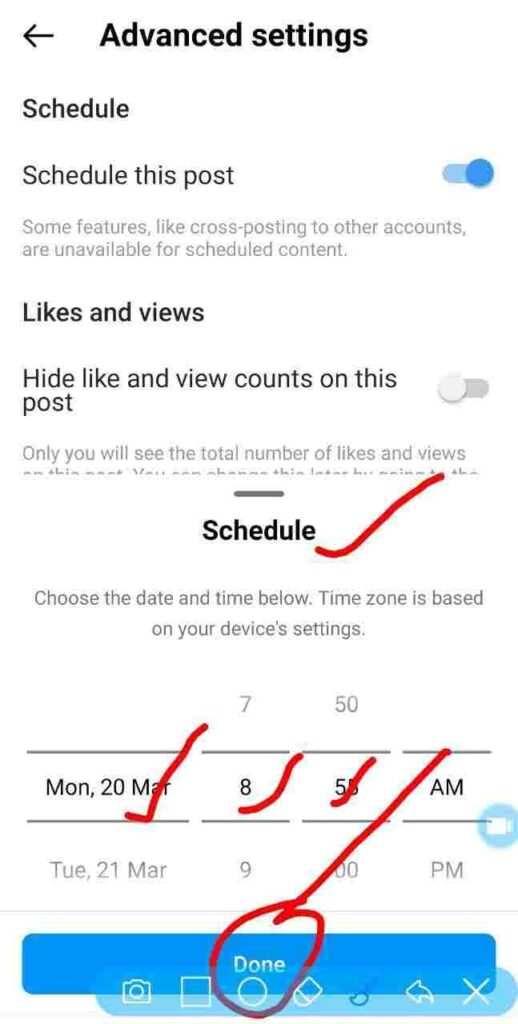 instagram post ko schedule kaise kare